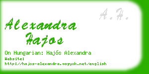 alexandra hajos business card